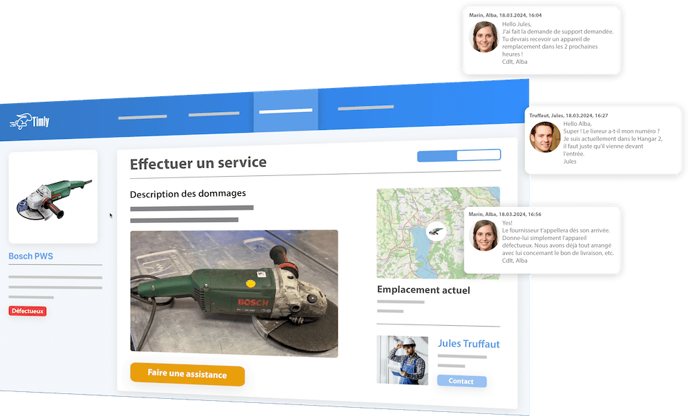 Logiciel Timly avec outil de ticketing pour la maintenance